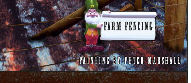 farm fencing - painting my Peter Marshall